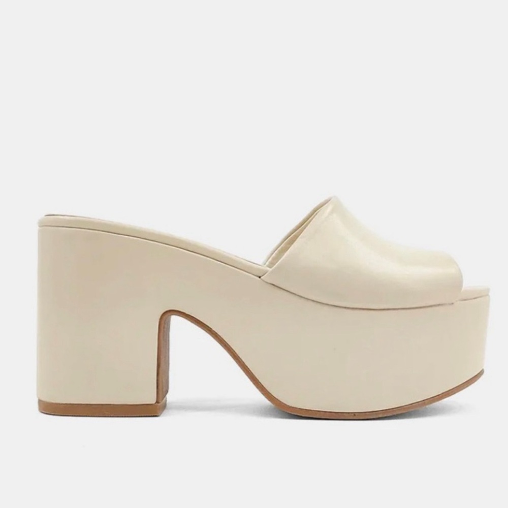 Shu Shop Giza Platform Heel Bone 8.5